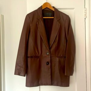 Massimo Dutti leather blazer